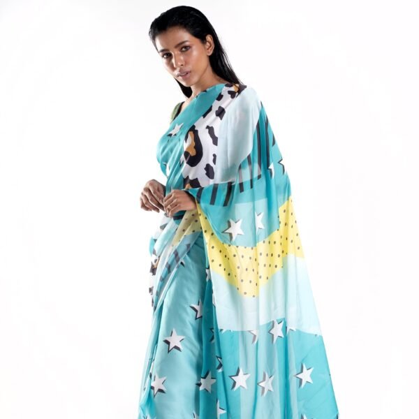 Copy of Khaleesi digital printed pure satin georgette saree