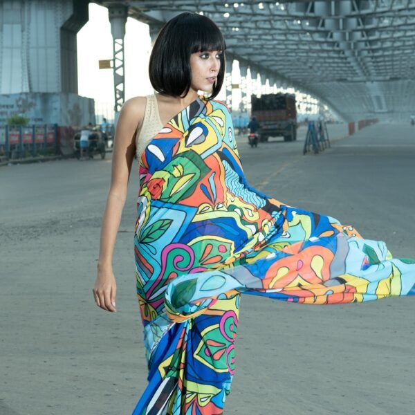 Gilly digita pure georgette saree