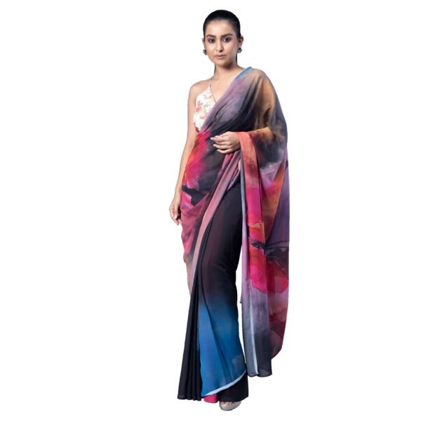 Charlotte blended georgette digital printed saree
