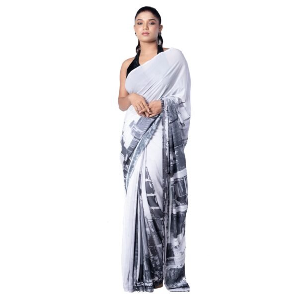 Amelia blended georgette digital printed saree