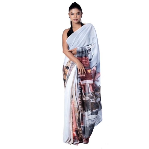 Ella blended georgette digital printed saree