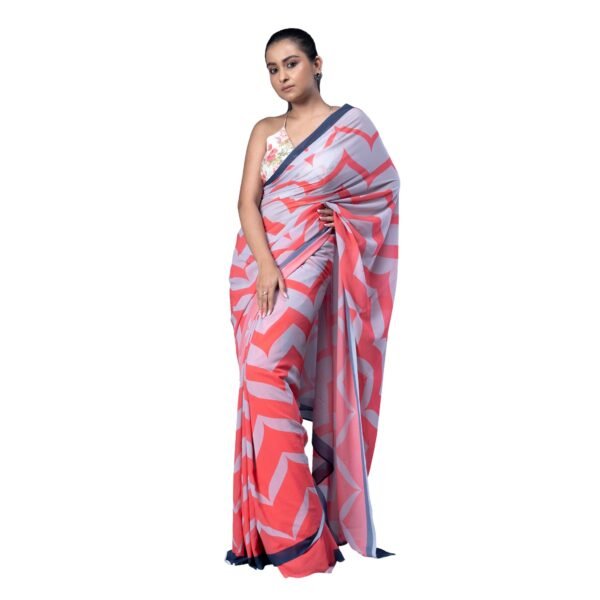 Chloe blended georgette digital printed saree