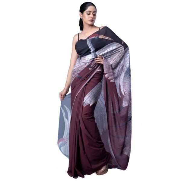 Ellie blended georgette digital printed saree