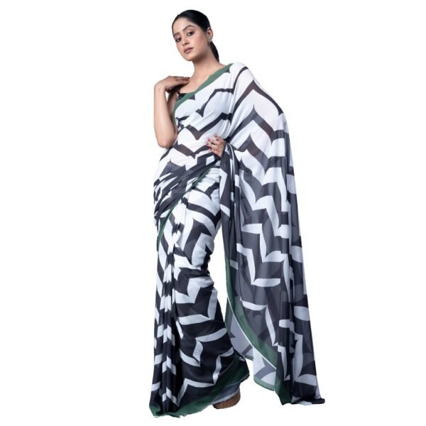 Hannah blended georgette digital printed saree