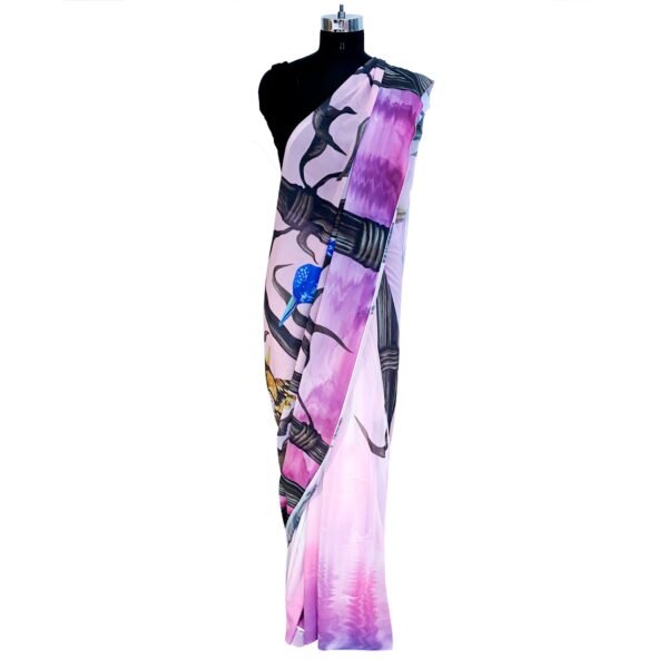 Victoria blended georgette digital printed saree